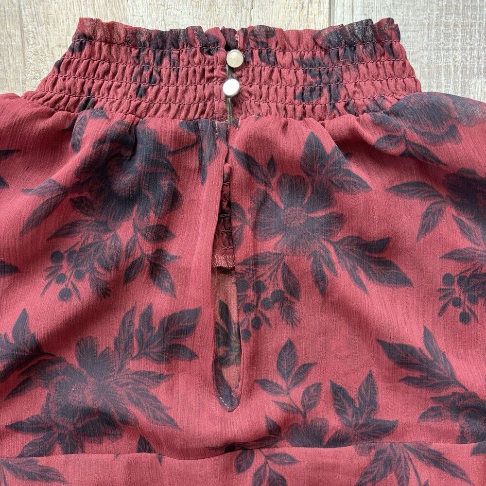 Torrid Mini Dress Womens Sz 3 Turtleneck Crinkle Pleated Floral Boho Whimsigoth - Picture 12 of 16
